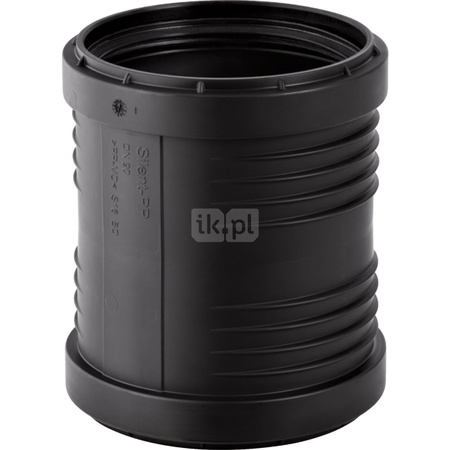 Mufa GEBERIT Silent-PP, Polipropylen x Polipropylen x 125mm x DN 125 (MW x MW), (głębokość: 2mm)