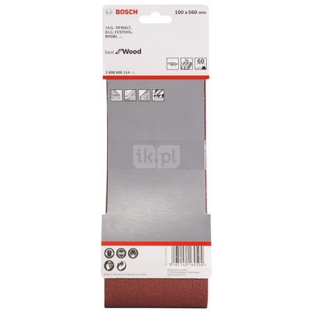 PAS BEZK. 100X560 BEST F/WOOD P60