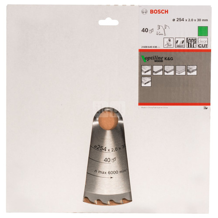 Tarcza pilarska Optiline Wood PIŁA TARCZ.-T OPTI 254X2.0X30Z40