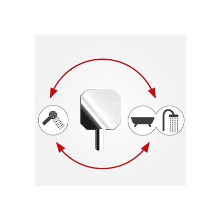 Bateria podtynkowa FERRO ALGEO SQUARE BOX 2-funkcyjna, kolor chrom