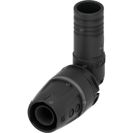 Kolano 90' TECE logo Dwuczęściowy, tworzywo, 16 mm (pz x zz)