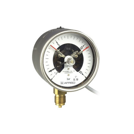 Manometr z rurką Bourdona AFRISO RF kontaktowy magnetyczny MK1 0/160 bar radialne G1/2B fi 100 mm, kl. 1,0%