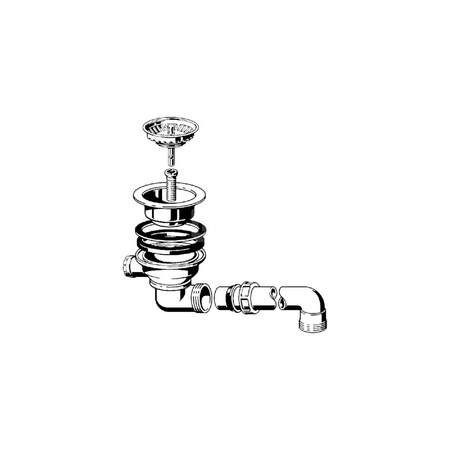 Odpływ nr wzoru 7139.15 G: 1½ fi: 114,5 do zlewozmywaków z otworem odpływowym fi 90