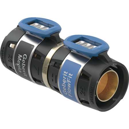 Złączka przejściowa GEBERIT FlowFit / Mepla, brąz krzemowy bezołowiowy, 16 mm (łącznik zaprasowywany x łącznik zaprasowywany)