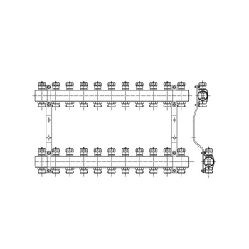 PHA-109A 6-obwodowy PN10 Rozdzielacz CuZn
