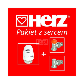 Pakiet z sercem (set kątowy), głowica Mini + zawór TS-98-V + zawór RL-1