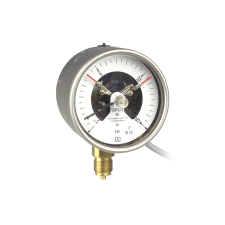 Manometr z rurką Bourdona AFRISO RF kontaktowy magnetyczny MK1 0/40 bar radialne G1/2B fi 100 mm, kl. 1,0%