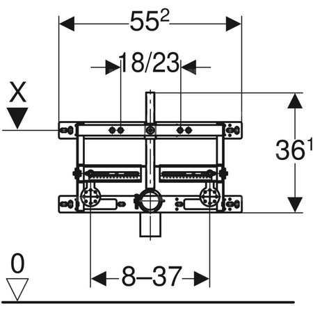Element montażowy do bidetu GEBERIT Kombifix
