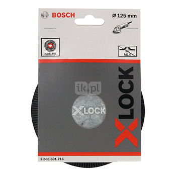 Talerz oporowy z systemem X-LOCK, 125 mm, twardy 125 mm, 12 250 obr./min