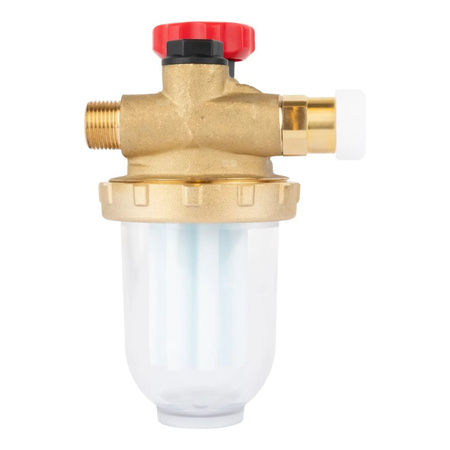 Filtr olejowy AFRISO R500Sijednorurowy z powrotem fi 3/8''/3/8'' GW x GZ, z wkładem plastikowym, maks. przepływ 210 l/h