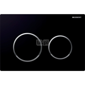 Przycisk uruchamiający Geberit Kappa21, przedni/górny, czarny-chrom bł.-czarny