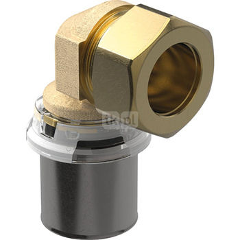 Kolano przejściowe 90' GEBERIT Volex, mosiądz, 16 (MZ x PZ)