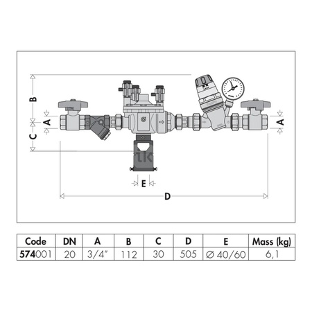 Automatyczny zestaw do napełniania instalacji z zaworem antyskażeniowym typu BA 3/4''