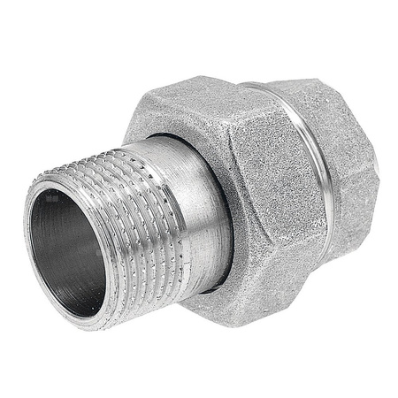 Śrubunek prosty z uszczelką FERRO, mosiądz (chrom), 1'' (GW x GZ)