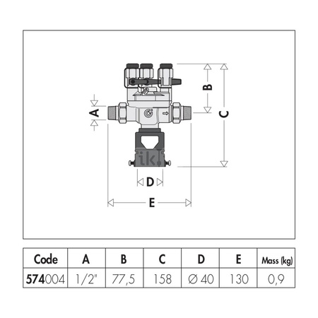 Izolator przepływów zwrotnych ze strefą obniżonego ciśnienia z możliwością nadzoru. 1/2”. Typu BA