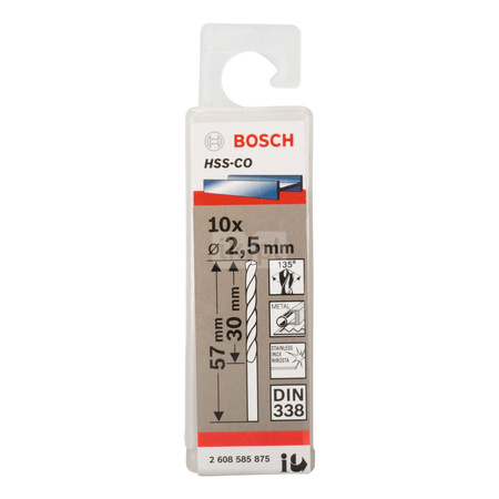 WIERTŁO STAND. HSS-CO 135'2,5/30MM