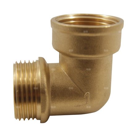 Kolano nyplowe AGAFLEX, mosiądz, 3/4'' (gw x gz)