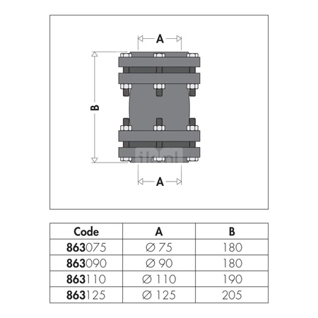 Złączka równoprzelotowa F.125