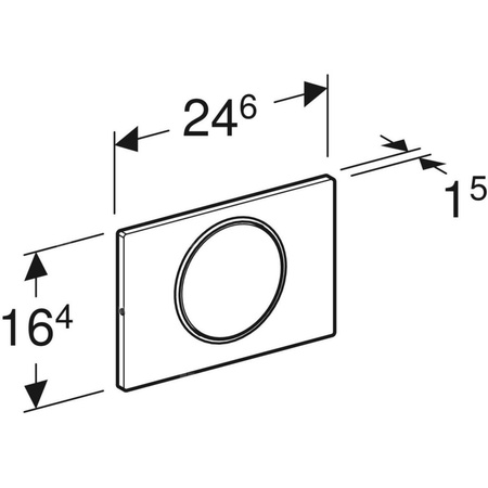 Przycisk uruchamiający Geberit Sigma10, przedni, stal nierdz.-polerowana-szczot.