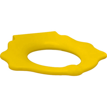 Deska sedesowa dla dzieci Geberit Bambini, z funkcją podpory, wzór żółwia, żółta