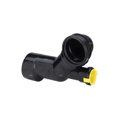 Odgałęzienie przeznaczenie: montaż szeregowy WC, montaż szeregowy umywalek, tworzywo sztuczne, nr wzoru 8093 DN1: 100 DN2: 90 DN3: 50