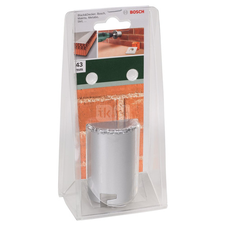 Piła otwornica z nasypem z węglików spiekanych D = 43 mm