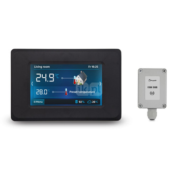 Bezprzewodowy radiowy panel pokojowy z funkcja termostatu PELLUX eSTER_x80