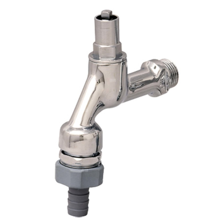 ZAWÓR CZERPALNYZ GNIAZDEM NA KLUCZ NASADOWY I ZE ZŁĄCZKĄ DO WĘŻĄ DIN-DVGW DN15 CHROM