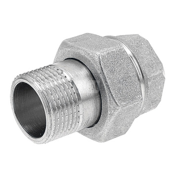 Śrubunek prosty z uszczelką FERRO, mosiądz (chrom), 1'' (GW x GZ)