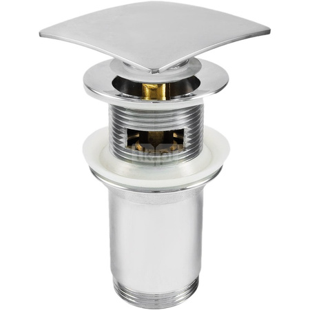 Deante Click-Clack Korek click - clack uniwersalny, kwadratowy, z przelewem, z tuleją