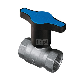 Zawór kulowy HERZ MODUL mosiądz niklowany, PN25 DN 32 x DN 32 GW, uchwyt: motylek