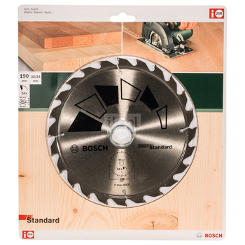 Tarcza pilarska STANDARD D = 190 mm, otwór = 30 mm, Z = 24