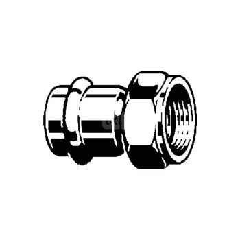 Złącze przyłączeniowe Prestabo redukcja VIEGA 1163, Brąz x Stal, 28mm x 1 1/2'' (MZ x MU), 50mm - ocynk