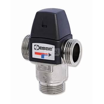 Zawór regulacyjny termostatyczny do wody ciepłej ESBE VTA332 20-1,3 G1 mosiądz GZ gazowy walcowy, DN 20, zakres temp. 35-60'C, Kvs 1.3 m3/h