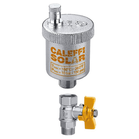 Odpowietrznik automatyczny CALEFFI do instalacji solarnych bez zaworu odcinającego gz mosiądz chromowany fi 3/8''