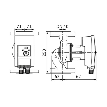 Pompa obiegowa WILO Yonos MAXO-Z 40/0,5-12 PN6/10 1x230 V 50/60 Hz, PN 6/10bar