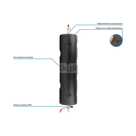 Sprzęgło hydrauliczne ocieplone BLH 850 z rozdzielaczem, 70 kW, 6x GW G1'', 2x GW G1/2'', odpowietrznik automatyczny, zawór spustowy