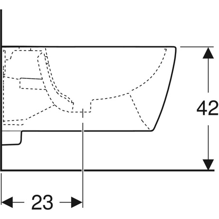 Bidet wiszący iCon, ukryte mocowania, 53 cm, z przelewem, Biały-alpin / Matowy