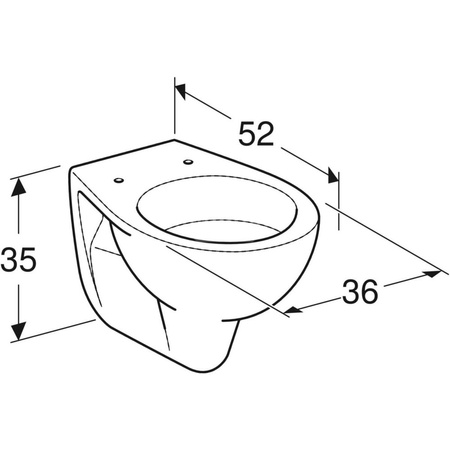 REKORD Miska ustępowa wisząca lejowa