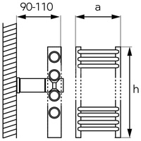 Grzejnik łazienkowy typ 450x1200 prosty biały