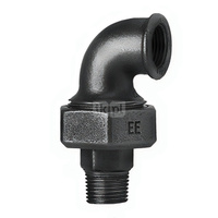 Śrubunek kątowy 90' ODLEWNIA ZAWIERCIE UA2/11oru/97oru żeliwo (czarne) 3/4'' (GW x GZ), z uszczelką