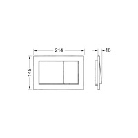 Przycisk spłukujący do stelaża (Mechaniczny) TECE base tworzywo, kolor czarny mat