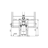 TECEone - zestaw montażowy do stelaża TECEconstruct ze spłuczką Octa 8 cm