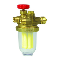 Filtr olejowy AFRISO R500Stjednorurowy z powrotem fi 3/8''/3/8'' GW x GZ, z wkładem stalowym, maks. przepływ 250 l/h