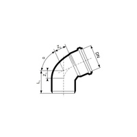 Kolano 45' MAGNAPLAST KG 2000 KGB, PP-md (zielony), DN 400 x DN 400 (wz x ww), do kanalizacji