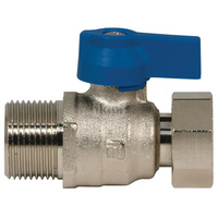 Zawór kulowy QIK 3/4'' GW x GZ prosty, uchwyt: rączka (niebieska)