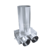 Skrzynka rozprężna TopFlex Metal 2-króćcowa, DN125/L280/przyłącza 2 x DN75