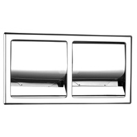 GRACE HOTEL uchwyt na papier toaletowy podwójny, podtynkowy, chrom