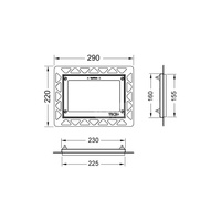 Ramka montażowa do WC, służy do montażu przycisków TECEloop/TECEsquare/TECEnow/TECEvelvet oraz TECElux mini zlicowanych z płytką ścienną, biała TECE