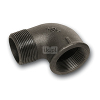 Kolano 90' SANHA 92#, żeliwo (czarny), 3/8'' (GW x GZ)